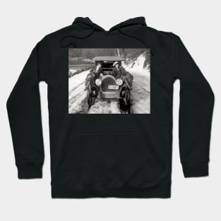 Women Posing On Automobile, 1920. Vintage Photo Hoodie